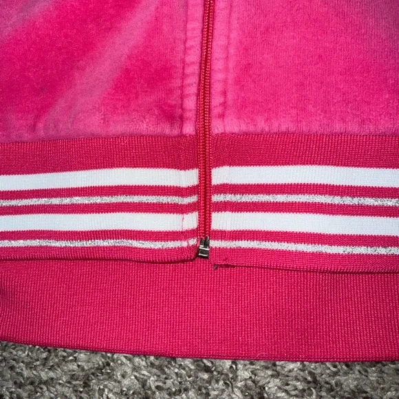 Juicy Couture Pink Zip-Up Hoodie size medium - Picture 3 of 4